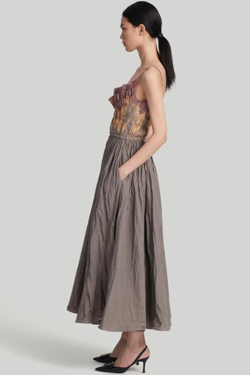 Dresses-Altuzarra 'Brigitte' Dress Fieldstone Dip Dye Shib
