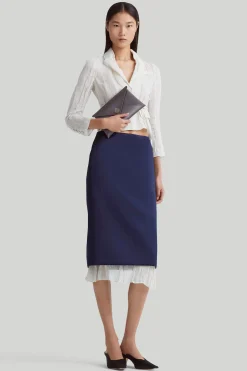 Skirts-Altuzarra 'Fannie' Skirt Berry Blue