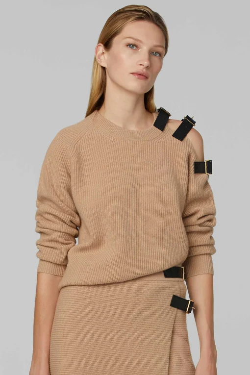Knitwear|Tops-Altuzarra 'Ness' Sweater Cappuccino