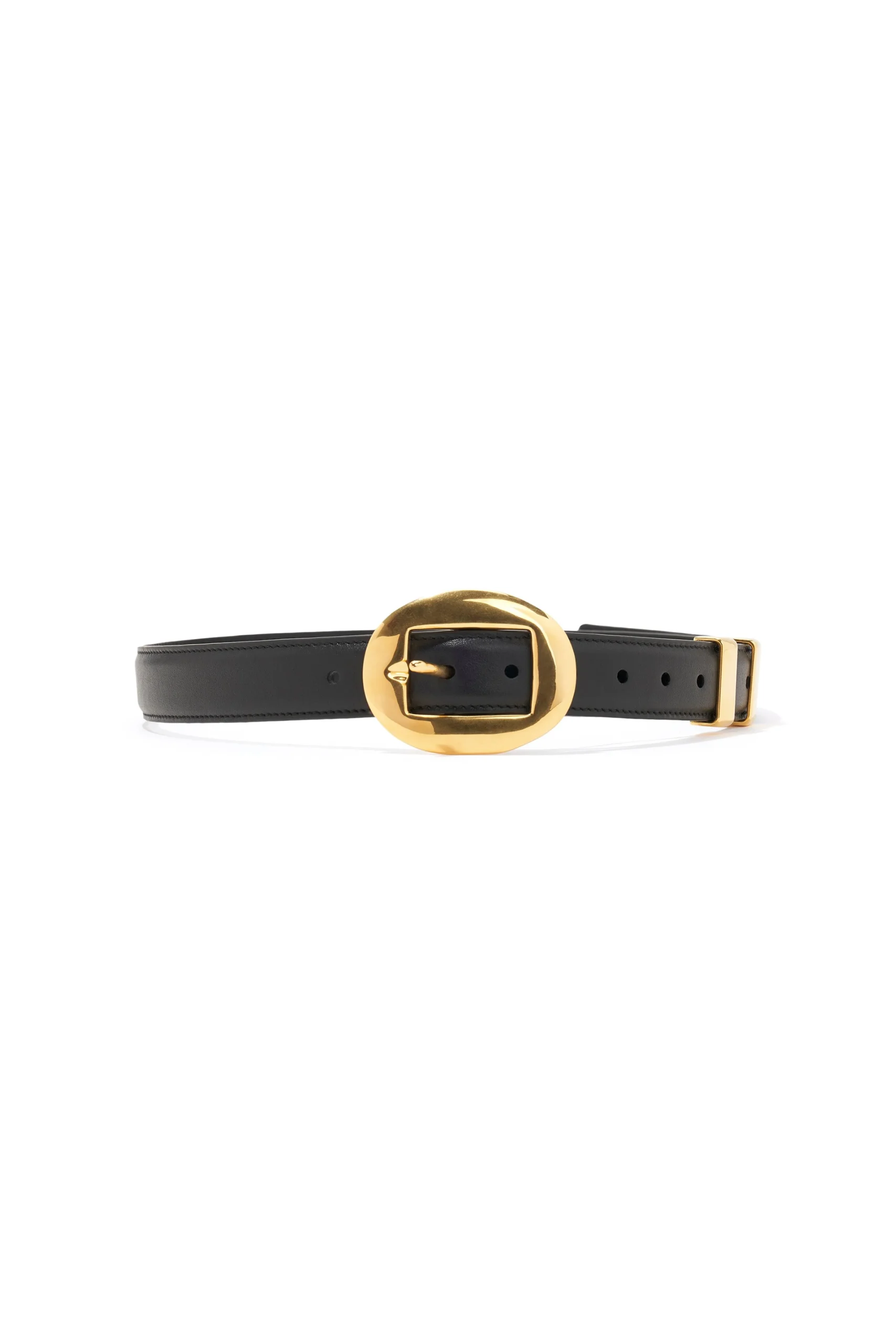 FEATURED|Belts-Altuzarra 'Vintage' Brass Buckle Belt Black