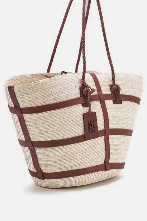 Exclusives|Exclusives-Altuzarra 'Watermill' Bag Large Natural/Tawny