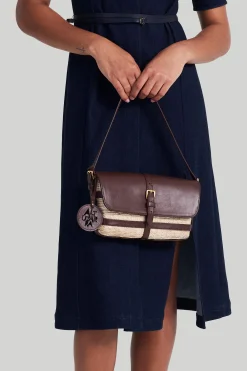 Vacation Wear|Handbags-Altuzarra 'Watermill' Shoulder Leather Flap Natural/Praline